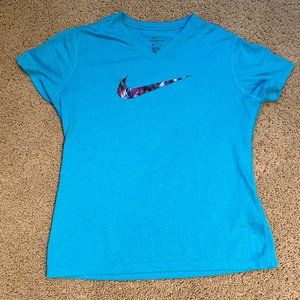 Girls Electric Blue Nike Active Top (L)